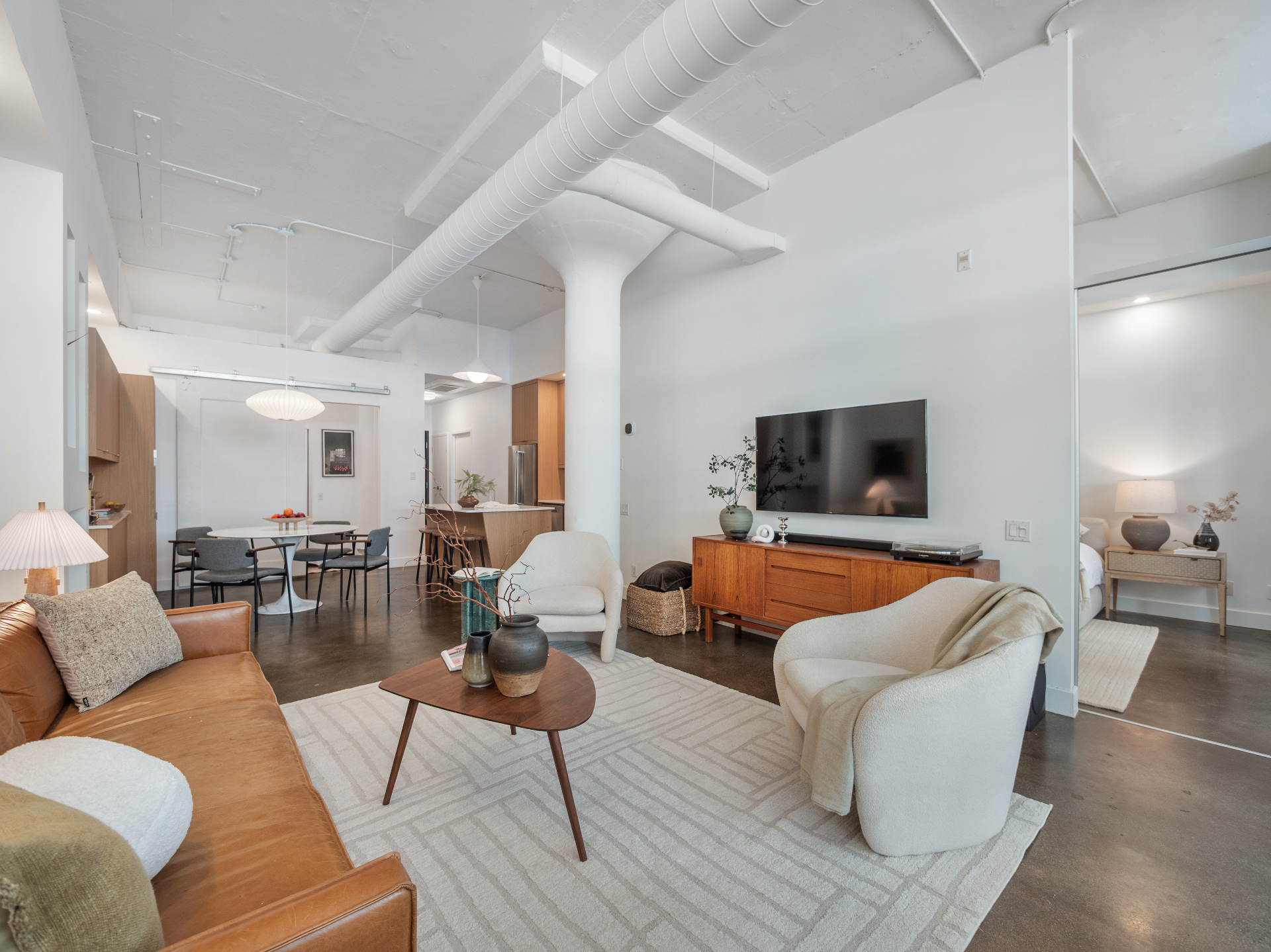 Stunning loft interior at 233 Carlaw Avenue Suite 406